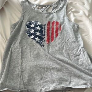 SO Gray Sleeveless Tank Top with Heart Design